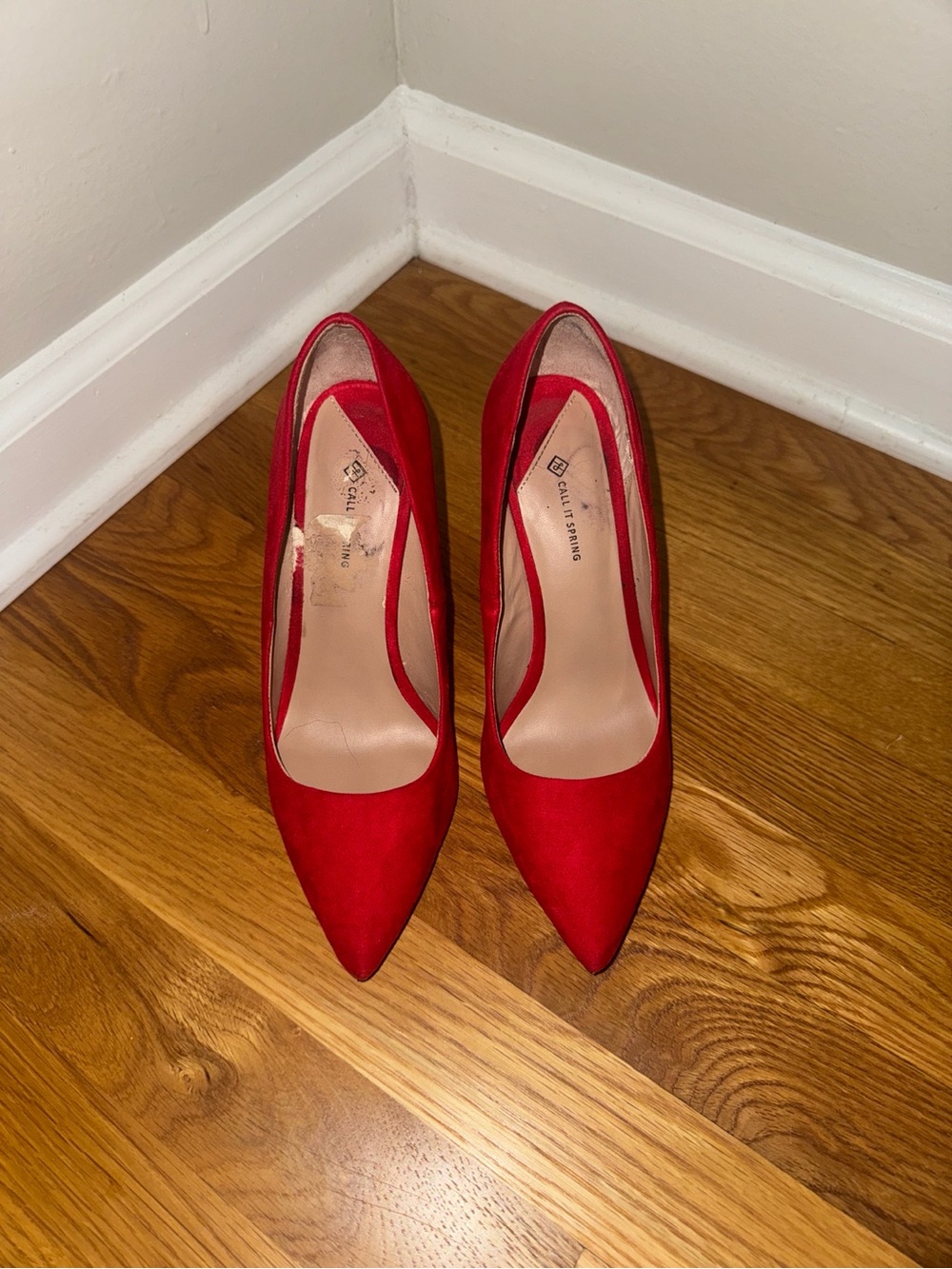 Call It Spring Red Pointed-Toe High Heel Pumps - Picture 2 of 6